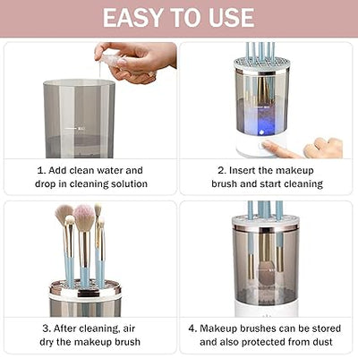 3 In 1 Electric Makeup Brush Cleaner | Automatic Make Up Brush Holder Cleaner Machine